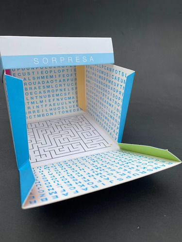 Mini Caja Sorpresa Infantil Sopa De Letras Laberinto X 10