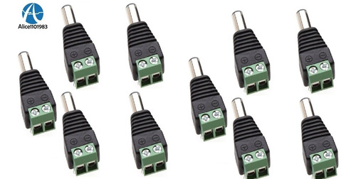 conector jack macho de alimentação dc