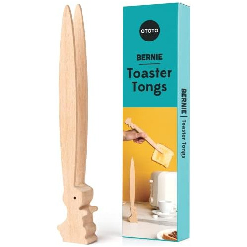 Bernie Bunny Toaster Tongs - Rabbit Toast Wooden Tongs ...