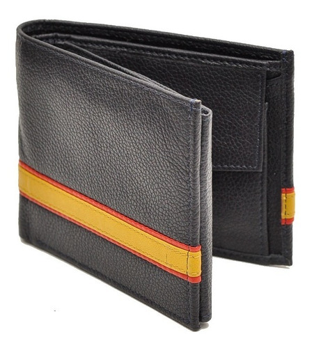 Imagen 2 de 4 de Billetera Para Varón Color Negro Y Amarillo - Ayrton Perú