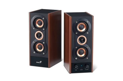 Imagen 3 de 6 de Parlantes Genius Sp-hf800a Pc 20w Madera Rms 220v