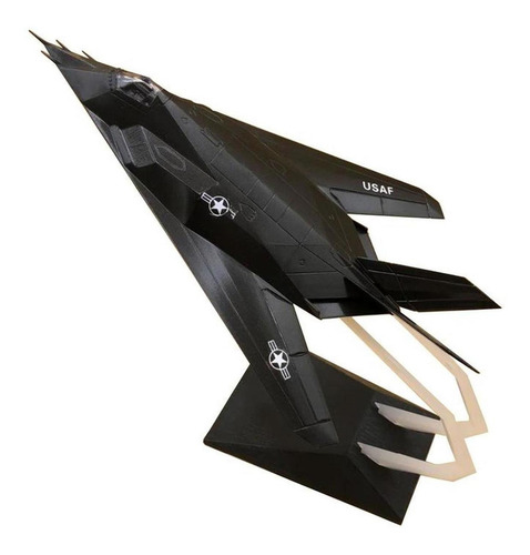 Avión De Combate Con Base De Metal, Mxfnk-001, 1:72, F-117 N Color Negro