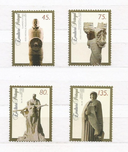Selo Portugal,4 Selos Série Esculturas 3, 1995,mint.