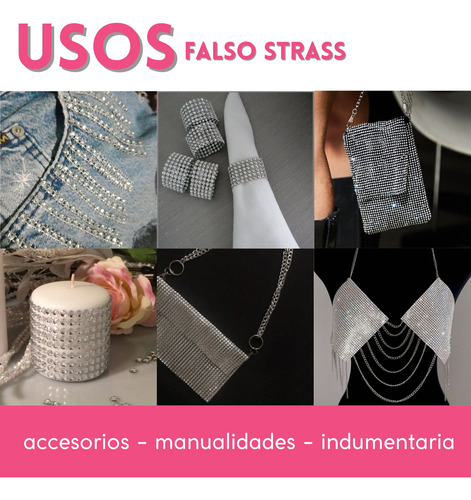 Rollo De Falso Strass-media Perla X 10 Yardas