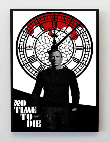 Cuadro 33x48cm Poster No Time To Die James Bond 007