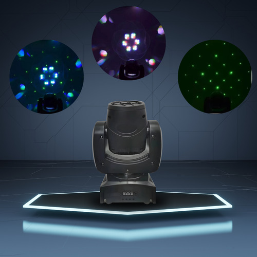 Moving Head Caleidoscopio 90w Jogo de Luzes RGB Profissional Desenhos Strobo Flash Show Evento Virtok