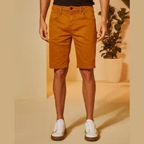 Comprar Bermuda Forum Sarja Paul Slim Masculino Marrom Tostado