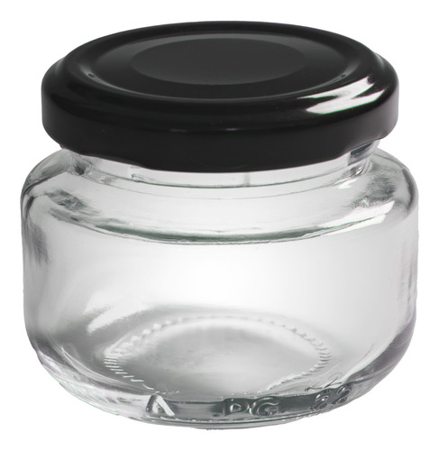 Frasco De Vidrio 2 Oz 60 Ml 60 Pz Color Negra