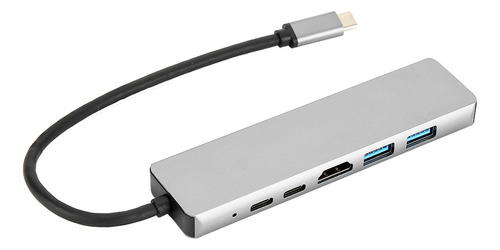 Expansor Usb Tipo C, Hub 6 En 1, Base De Expansión Multifunc