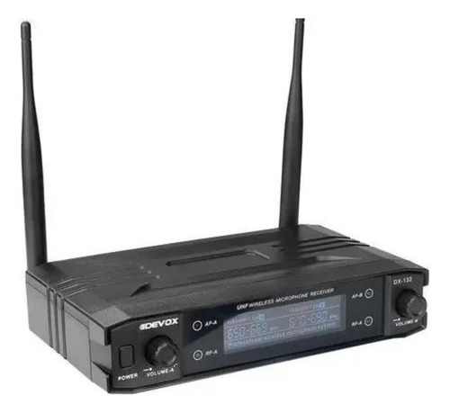Microfone Sem Fio Bastão Duplo Dx-132 Multifrequência Devox