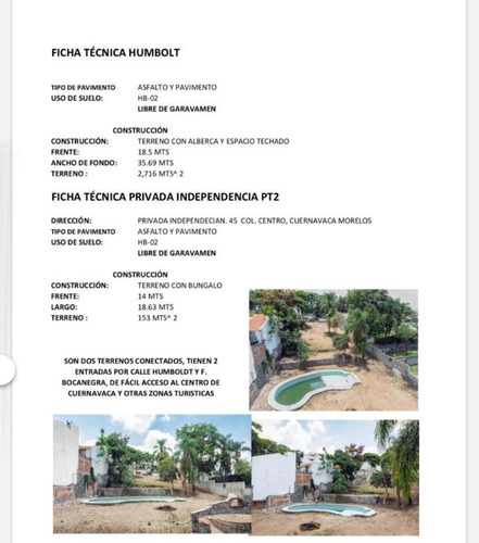 Imagen 1 de 3 de Terreno Comercial En Cuernavaca Centro, Cuernavaca, Morelos