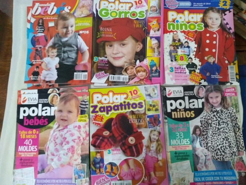 Lote X7 Revistas Polar Costura Bebes Chicos Evia Bien Venida