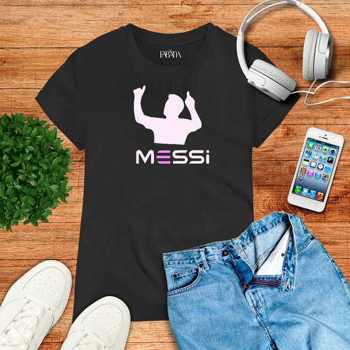 Franela Niña/niño Unisex Personalizada Messi Futbol