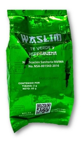 Te Verde Yerbabuena Waslim X 30 - Unidad a $610