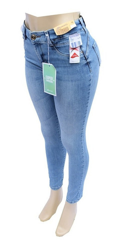 Calça Jeans Feminina Empório Jeans Cintura Média Com Lycra