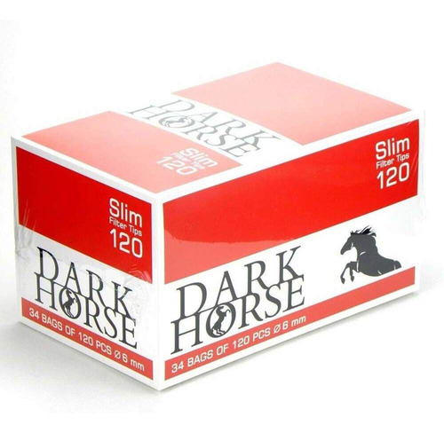 Caixa Filtro Para Cigarro Dark Horse Slim Com 34