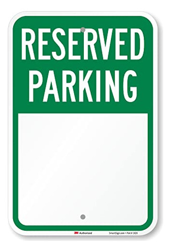 18 X 12 Inch Blank Reserved Parking Write-on Meta...