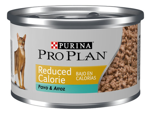 Alimento Pro Plan OptiFit Reduced Calorie para gato adulto sabor pavo y arroz en lata de 85g