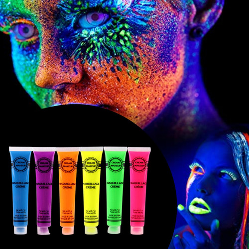 12 Tinta Neon Maquiagem Corporal Festa Carnaval Aniversário