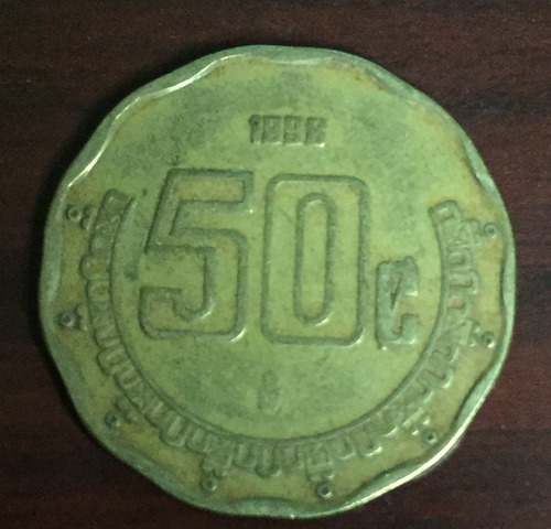 Imagen 2 de 4 de Moneda 50 Centavos Mexicanos Con Error De Acuñación