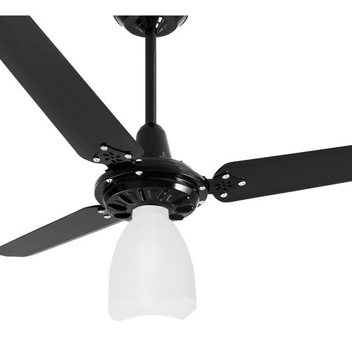 Ventilador De Teto Loren Sid Lumi M3 Preto Com 3 Pás 127 V Cor das pás 10 Diâmetro 98 cm Material das pás Madeira 127V