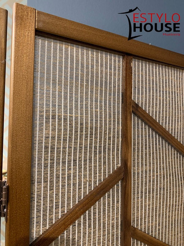 Imagen 6 de 7 de Biombo Decorativo De Madera, 3 Paneles Diseño De Ramas
