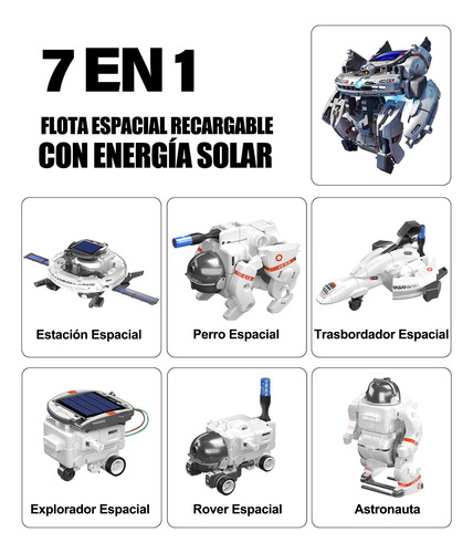 Robot Solar Flota Espacial Juguete Robot Solar Para Niños
