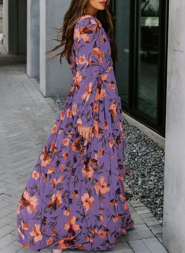 Vestidos largos casuales manga larga sale