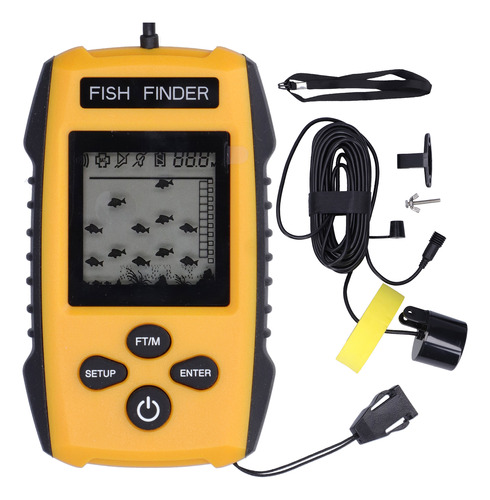 Eco Sonda Visual Led Fish Finder, Pantalla Lcd, Alarma De Pe