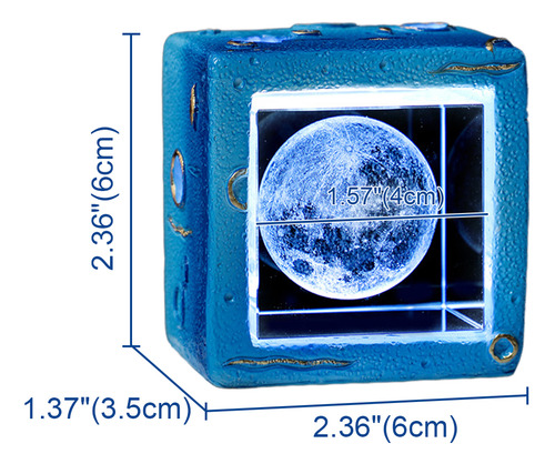 Lampara De Noche Led 3d Galaxia Bola Cristal, Sistema Solar