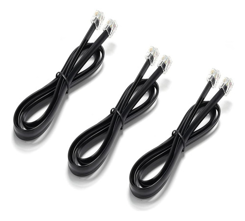 6foot Telephone Landline Extension Cord Cable Cord With...