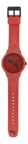 Reloj Puma Reset V2 De Poliuretano, 43 Mm, Rojo, Para Hombre