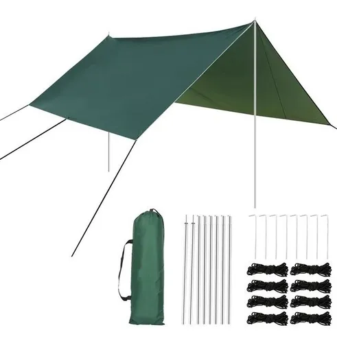 comprar Toldo Sombra Gazebo Lona Sobretecho Camping 3x3 + Estructura