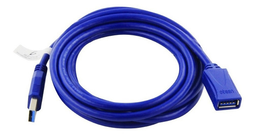 Cable Extensión Usb 3.0 Macho A Hembra 3 Metros T3215 Color Azul