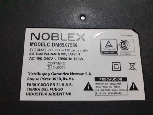 Juego Completo Leds Noblex Dm55x7550 Igual A Nuevos!