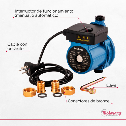 Imagen 6 de 12 de Bomba Presurizadora Motorarg Linea Tip1 Super Oferta !