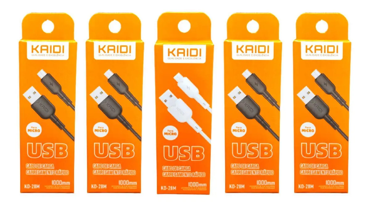 Kit 10 Cabos Usb Celular V8 Android Kaidi