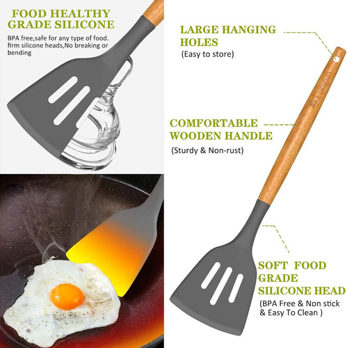 Juego De Utensilios De Cocina De Silicona Fungun 35 Piezas