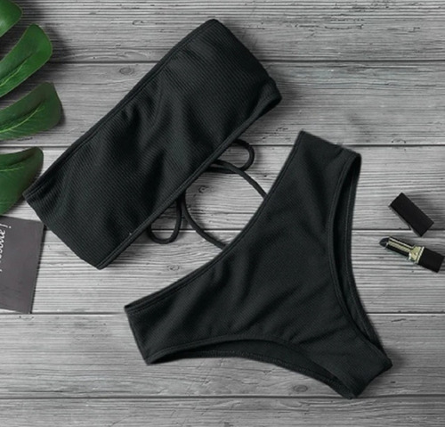 Bikini 2 Piezas Cintura Alta Muy Cómodo Ajustable De Busto