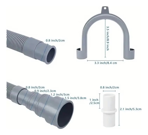 Kit Extensión De Manguera 1.5mts Desagüe Para Lavadora Unive