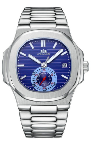 Reloj Mecánico Paulareis Luminous Calendar Para Hombre Color Del Fondo Azul