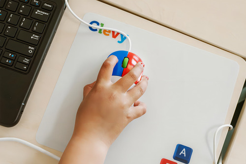 Clevy Mouse Para Ninos, Colorido Y Ergonomico Usb Para Compu