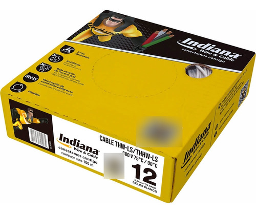 Cable Indiana Thw #12 Caja Con 100 Mts