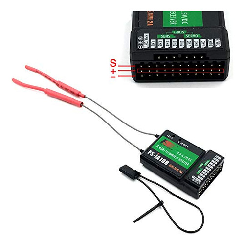 Receptor Rc Flysky Fs-ia10b De Doble Antena 10 Canales