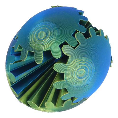 La Bola De Engranaje Impresa En 3d De Blue Gearsphere Alivia