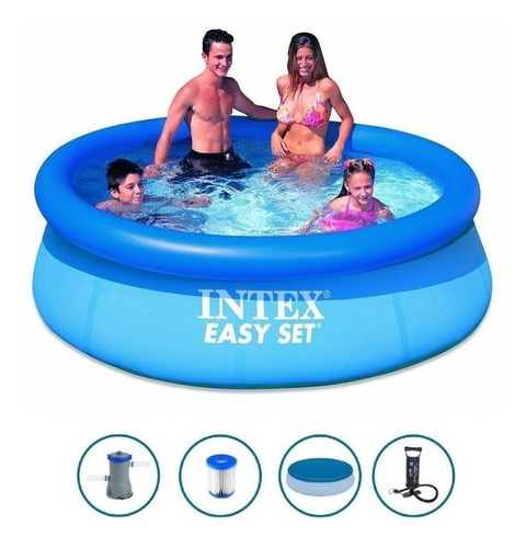 Pileta De Lona Inflable Intex 244x76 Completa Nuevo Modelo