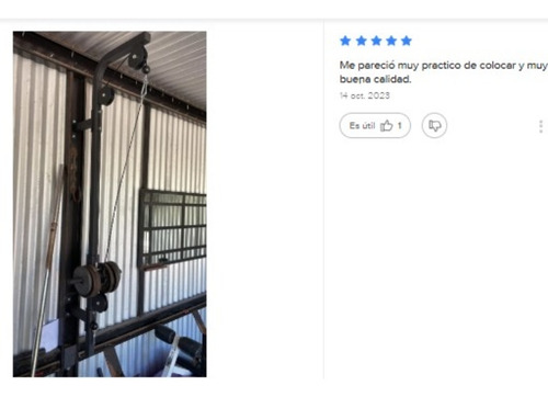 Polea Alta Y Baja Gym En Casa Con Agarres Gmp