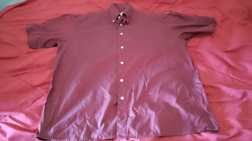 Camisa Roja Manga Corta Hombre Yves Saint Laurent Talle Xxl