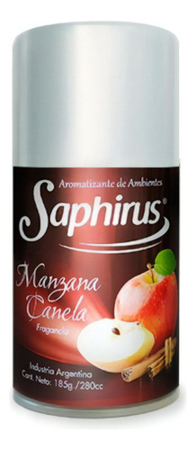 Aromatizante De Ambientes - Aerosol Saphirus - Repuesto Univ Fragancia Manzana canela