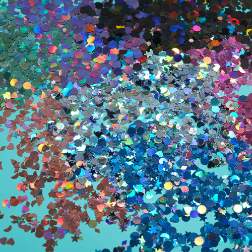 Moon Glitter Shapes Holographic 100% Purpurina Cosmética Par